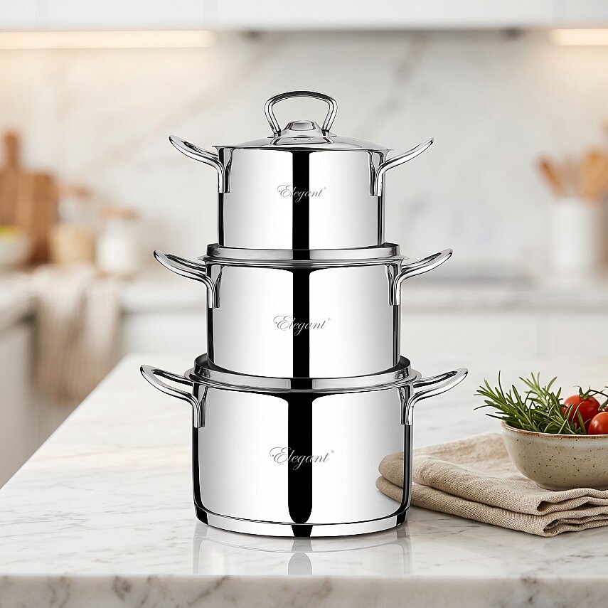 İnci Derin Tencere Set (Cam Kapak) - 3